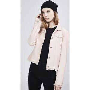 Jakett New York Alexa Burnished Leather Jacket in Petal Size XS
